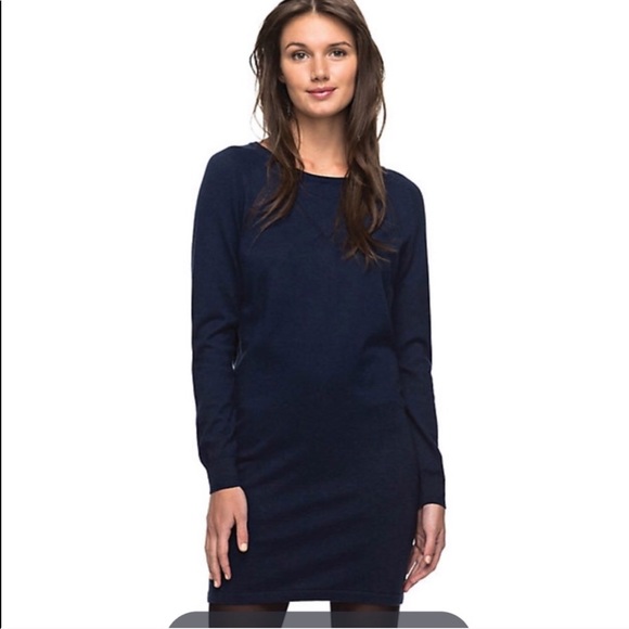 Roxy winter story navy midi dress with buttons - Picture 2 of 6